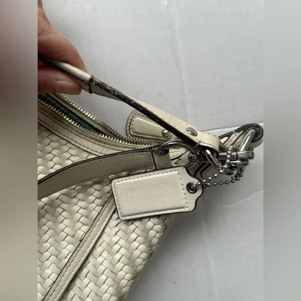 Coach Kristin Woven Leather Hobo Bag